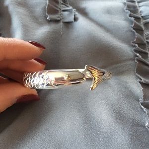 Cape Cod Silver Fish Bangle Bracelet